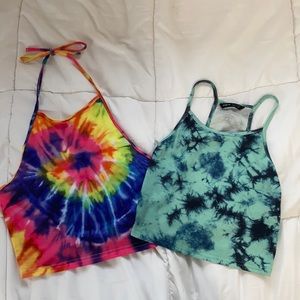 2 tie dye tank tops from shein!